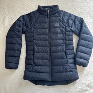 Patagonia Kids' Down Sweater Insulated Jacket Large Navy Blue
